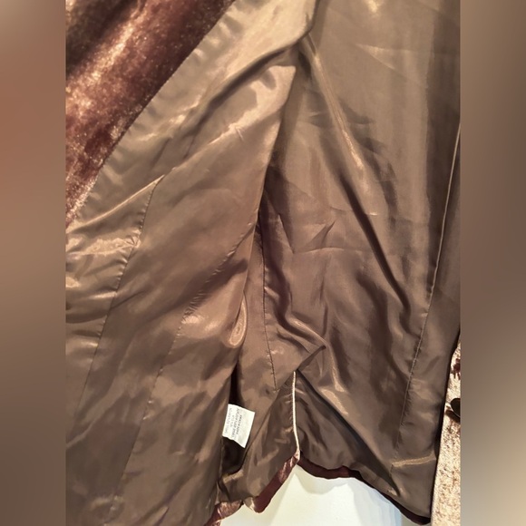 Elegant Brown Women's Coat silk blazer chocolate brown corporate fancy elegant - Picture 2 of 16